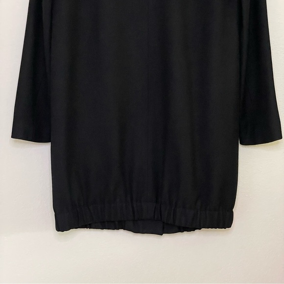 Helmut Lang Felted Wool High Neck Coat Black Medium - Picture 10 of 16